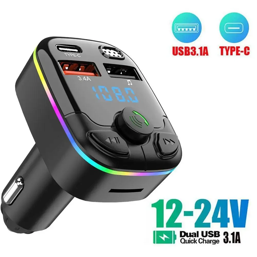Fast Ev Charger - Car Wireless FM Transmitter Adapter Dual