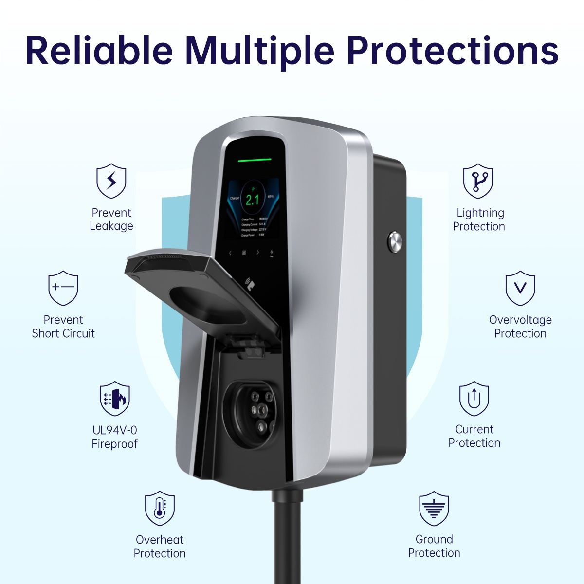 7.4KW Type2 EV Charger Socket  - Wallbox Ev review and price